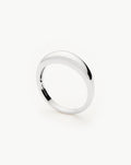 Solid Gold Classic Dome Ring | 9ct Solid White Gold