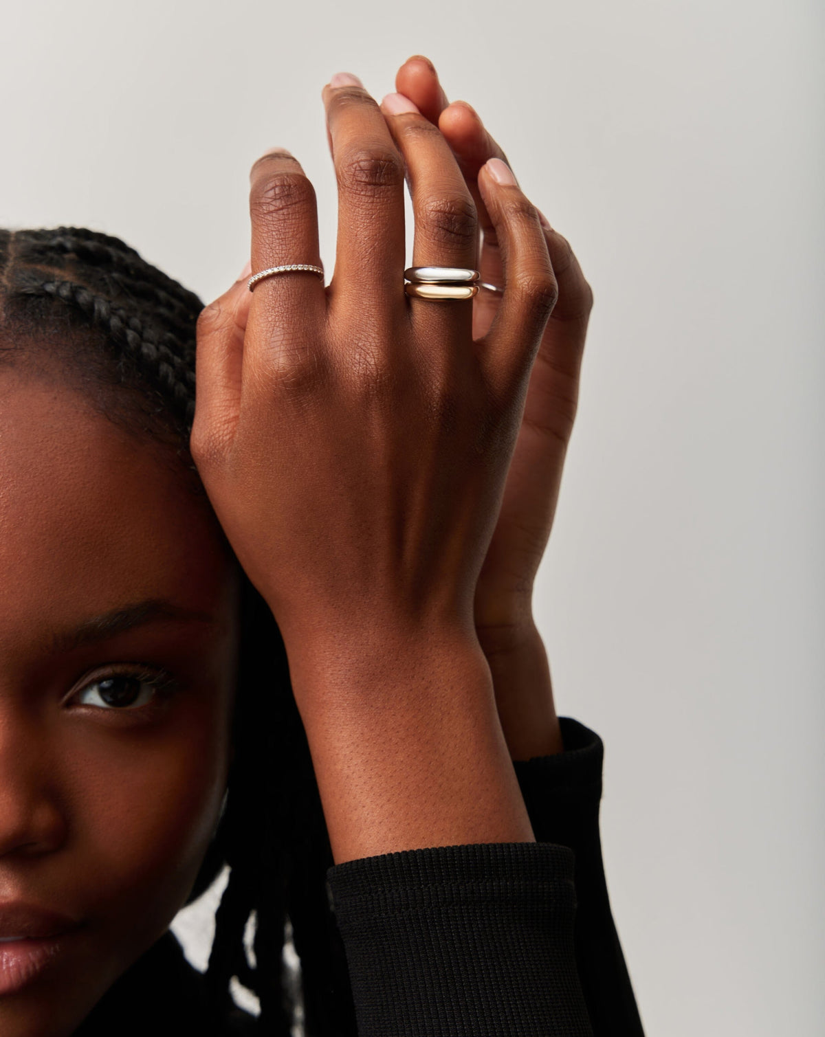 Solid Gold Classic Dome Ring | 9ct Solid White Gold