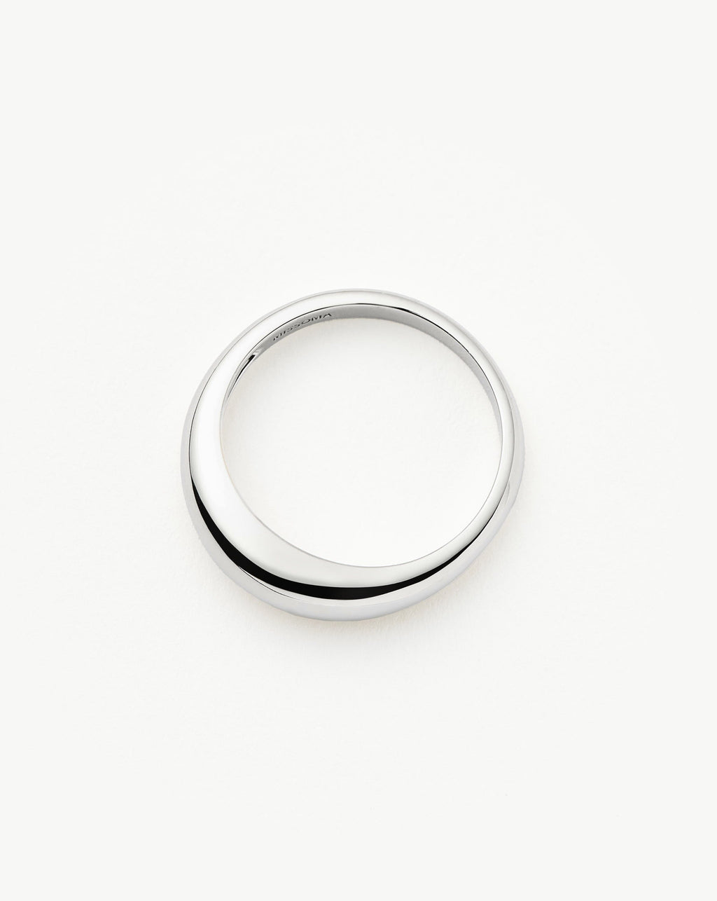 Solid Gold Classic Dome Ring | 9ct Solid White Gold
