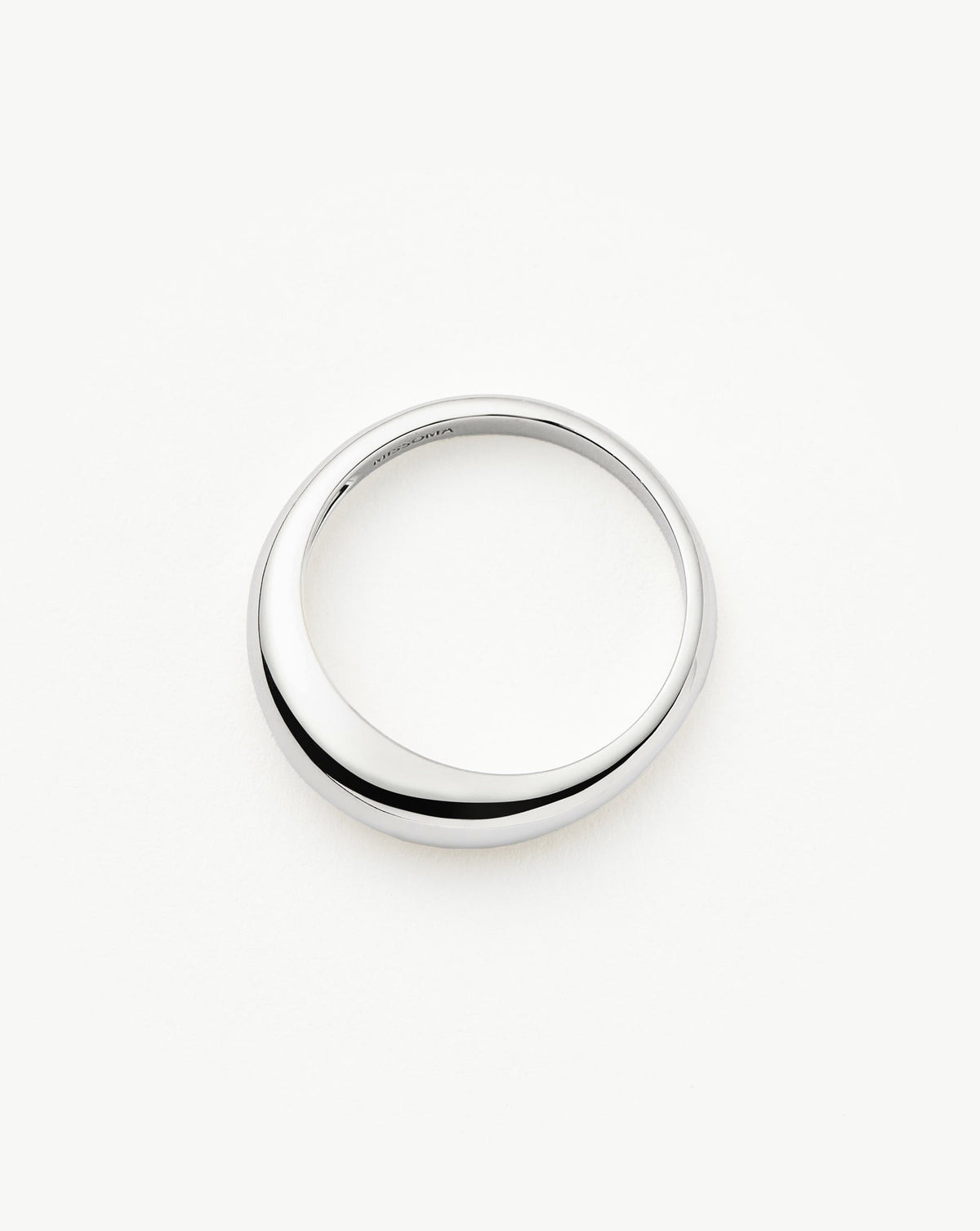 Solid Gold Classic Dome Ring | 9ct Solid White Gold
