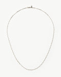 Solid Gold Classic Paperclip Chain Necklace | 14ct Solid White Gold