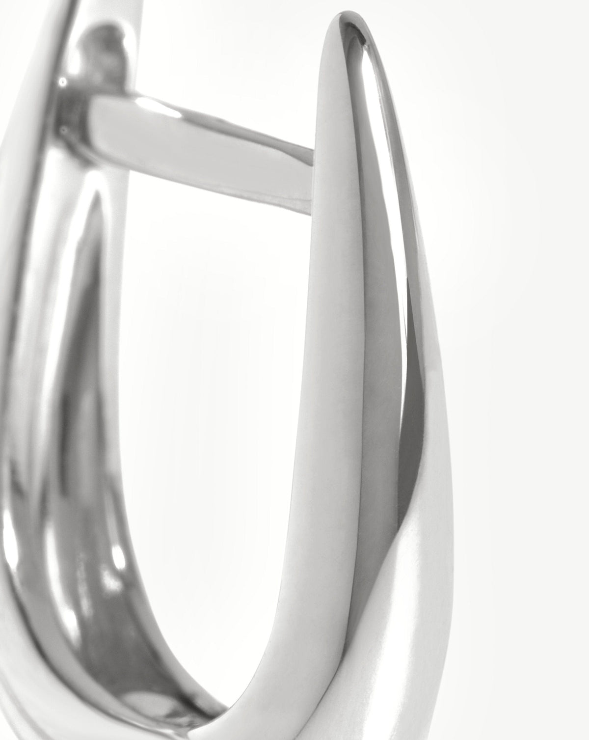 Solid Gold Claw Huggies | 9ct Solid White Gold