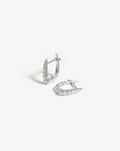 Solid Gold Claw Huggies | 9ct Solid White Gold/Diamond