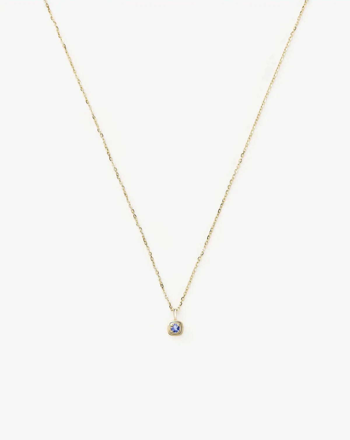 Solid Gold December Birthstone Pendant Necklace | 14ct Solid Gold/Tanzanite