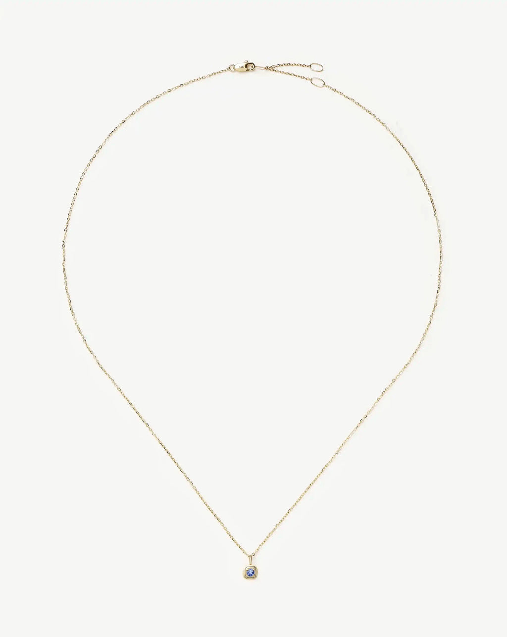 Solid Gold December Birthstone Pendant Necklace | 14ct Solid Gold/Tanzanite