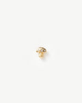 Solid Gold Diamond Mushroom Single Stud Earring
