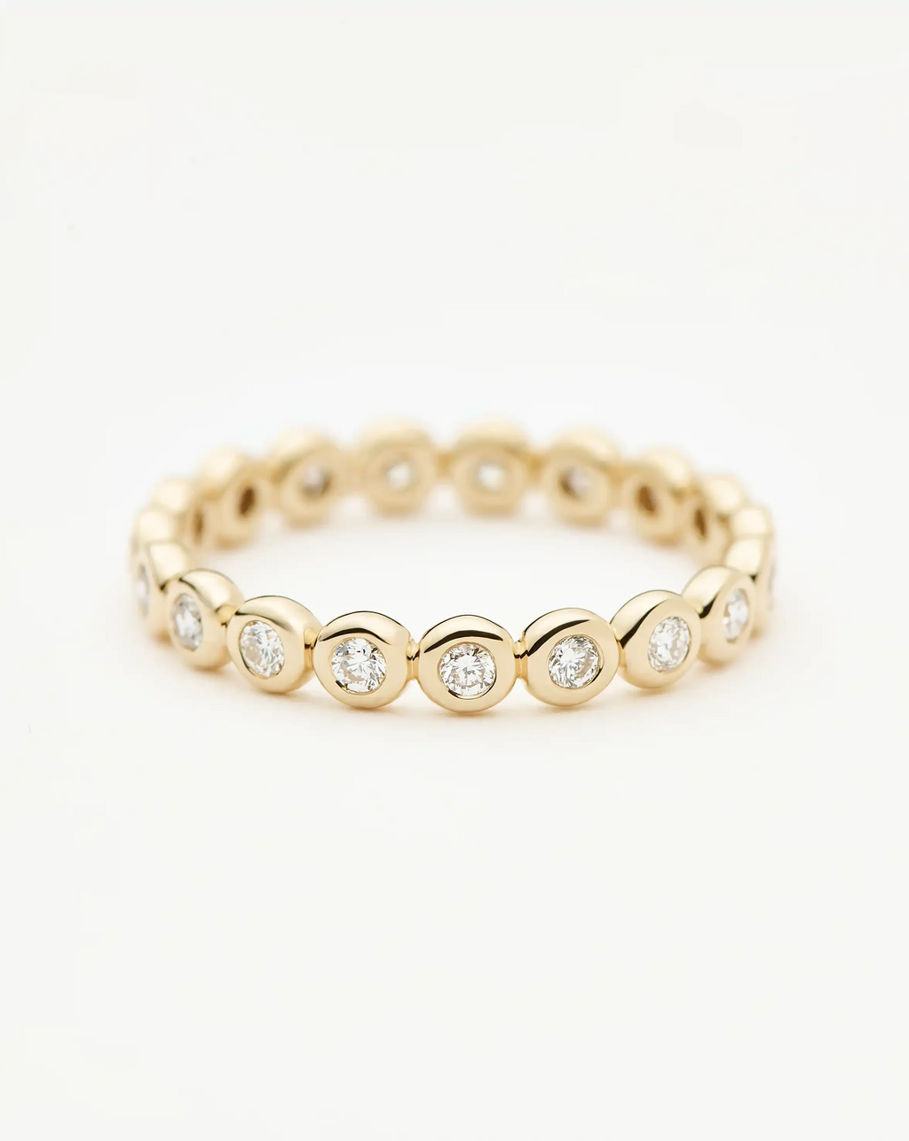 Solid Gold Diamond Tennis Eternity Ring | 9ct Solid Yellow Gold