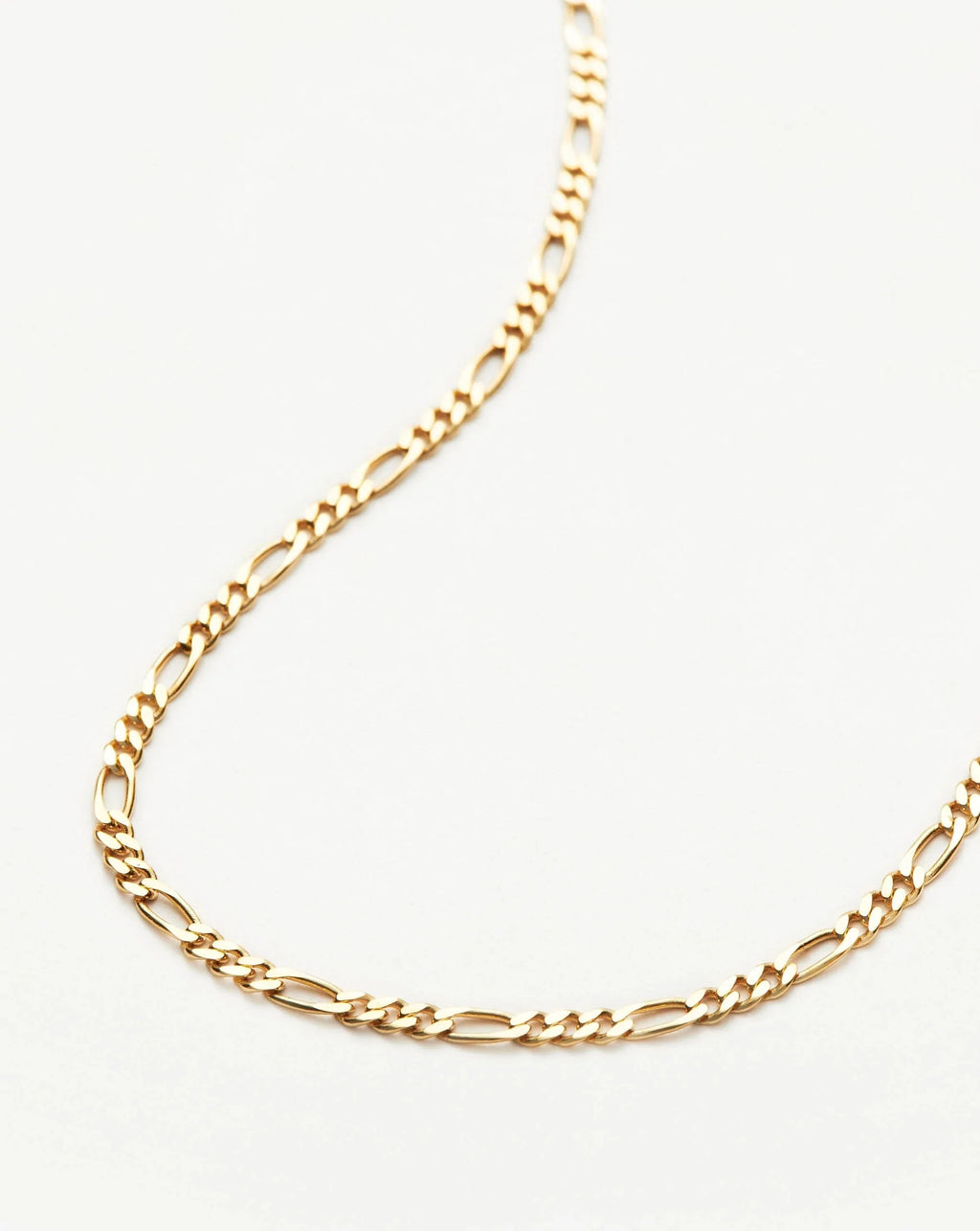 Solid Gold Figaro Chain Necklace