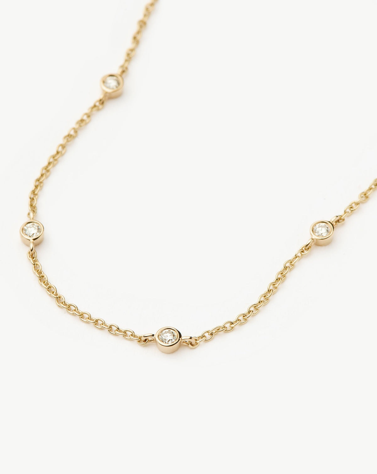 Solid Gold Floating Diamond Bracelet | 14ct Solid Gold