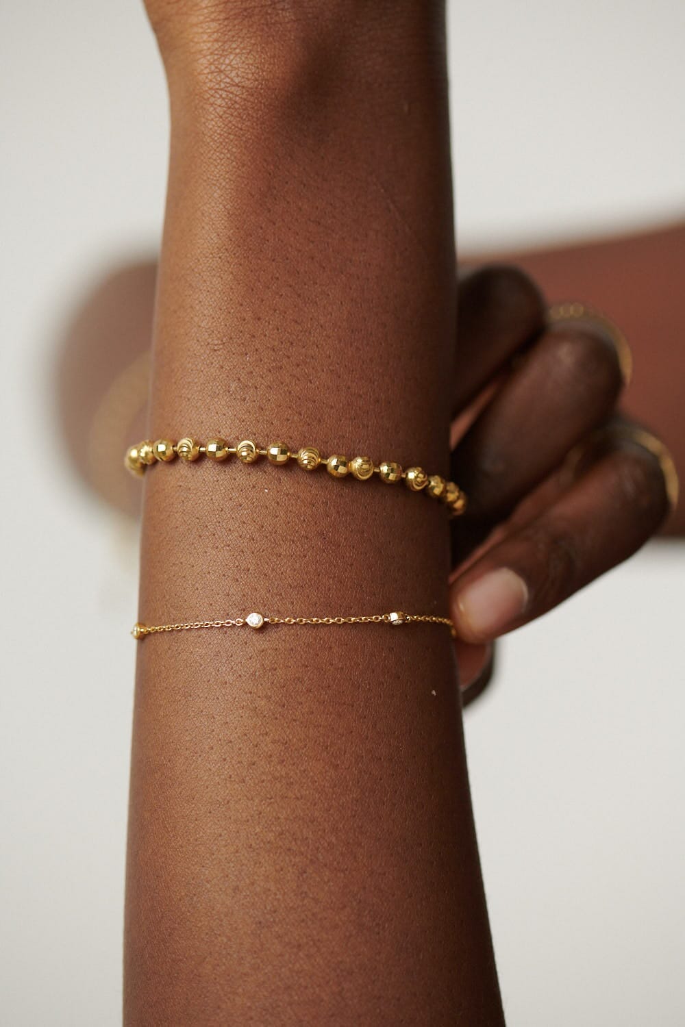 Solid Gold Floating Diamond Bracelet | 14ct Solid Gold