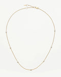 Solid Gold Floating Diamond Necklace | 14ct Solid Gold