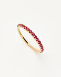 Solid Gold Half Eternity Ruby Ring | 9ct Solid Yellow Gold/Ruby
