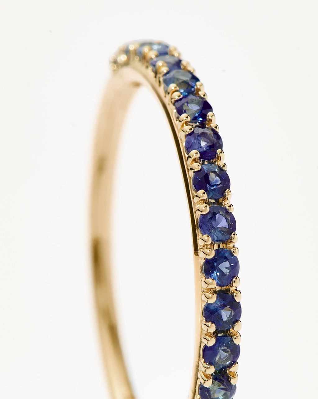 Solid Gold Half Sapphire Eternity Ring | 9ct Solid Yellow Gold/Sapphire