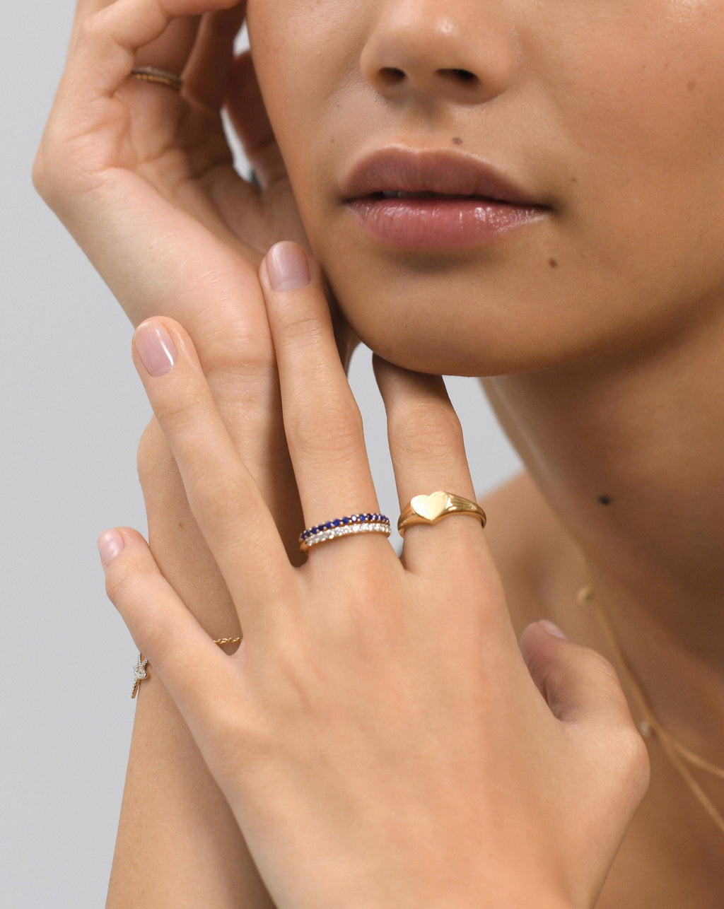 Solid Gold Half Sapphire Eternity Ring | 9ct Solid Yellow Gold/Sapphire