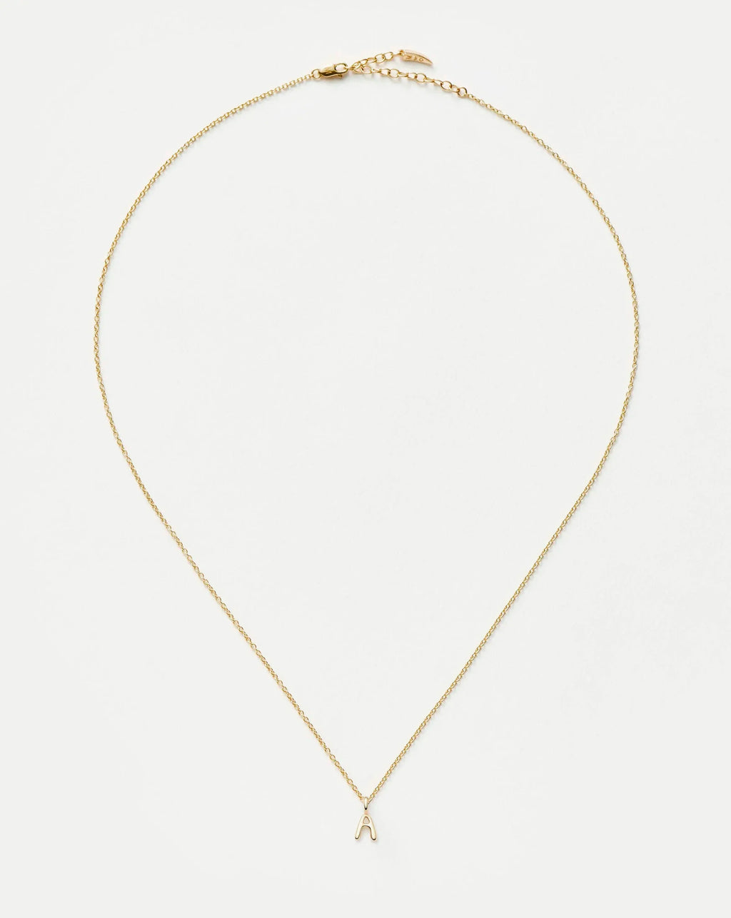 Solid Gold Initial Mini Pendant Necklace - A | 14ct Solid Gold