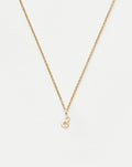 Solid Gold Initial Mini Pendant Necklace - B | 14ct Solid Gold