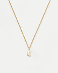 Solid Gold Initial Mini Pendant Necklace - E | 14ct Solid Gold