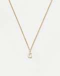 Solid Gold Initial Mini Pendant Necklace - G | 14ct Solid Gold