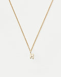 Solid Gold Initial Mini Pendant Necklace - H | 14ct Solid Gold