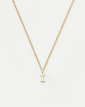 Solid Gold Initial Mini Pendant Necklace - I | 14ct Solid Gold