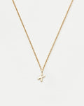 Solid Gold Initial Mini Pendant Necklace - K | 14ct Solid Gold