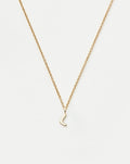 Solid Gold Initial Mini Pendant Necklace - L | 14ct Solid Gold