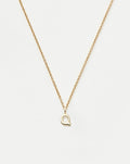 Solid Gold Initial Mini Pendant Necklace - Q | 14ct Solid Gold