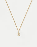 Solid Gold Initial Mini Pendant Necklace - S | 14ct Solid Gold