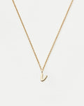 Solid Gold Initial Mini Pendant Necklace - V | 14ct Solid Gold