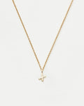 Solid Gold Initial Mini Pendant Necklace - X | 14ct Solid Gold