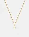 Solid Gold Initial Mini Pendant Necklace - Z | 14ct Solid Gold