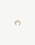 Solid Gold Lucy Williams Horn Single Stud Earring | 9ct Solid Yellow Gold/Diamond