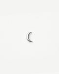 Solid Gold Moon Flat Back Stud Earring | 9ct Solid White Gold