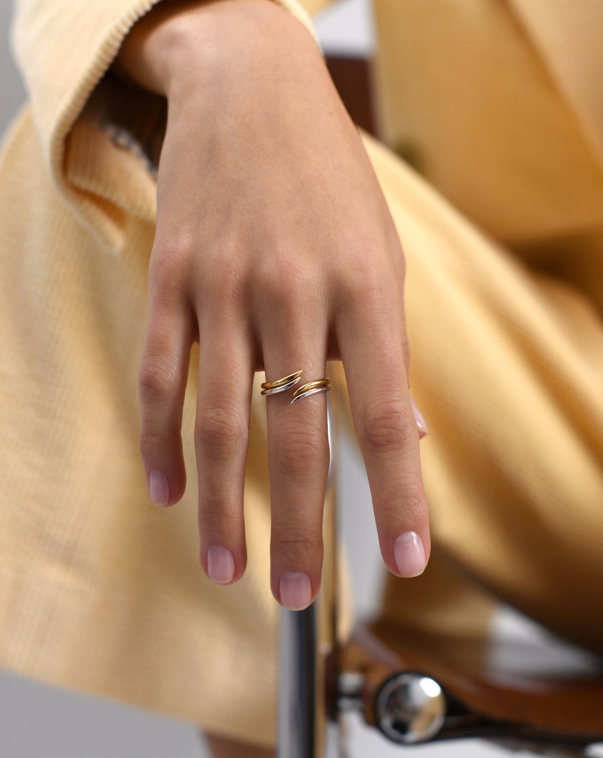 Solid Gold Open Claw Ring | 9ct Solid Yellow Gold