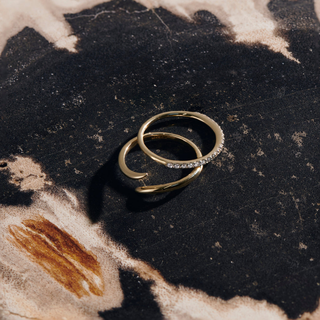 Solid Gold Open Claw Ring | 9ct Solid Yellow Gold