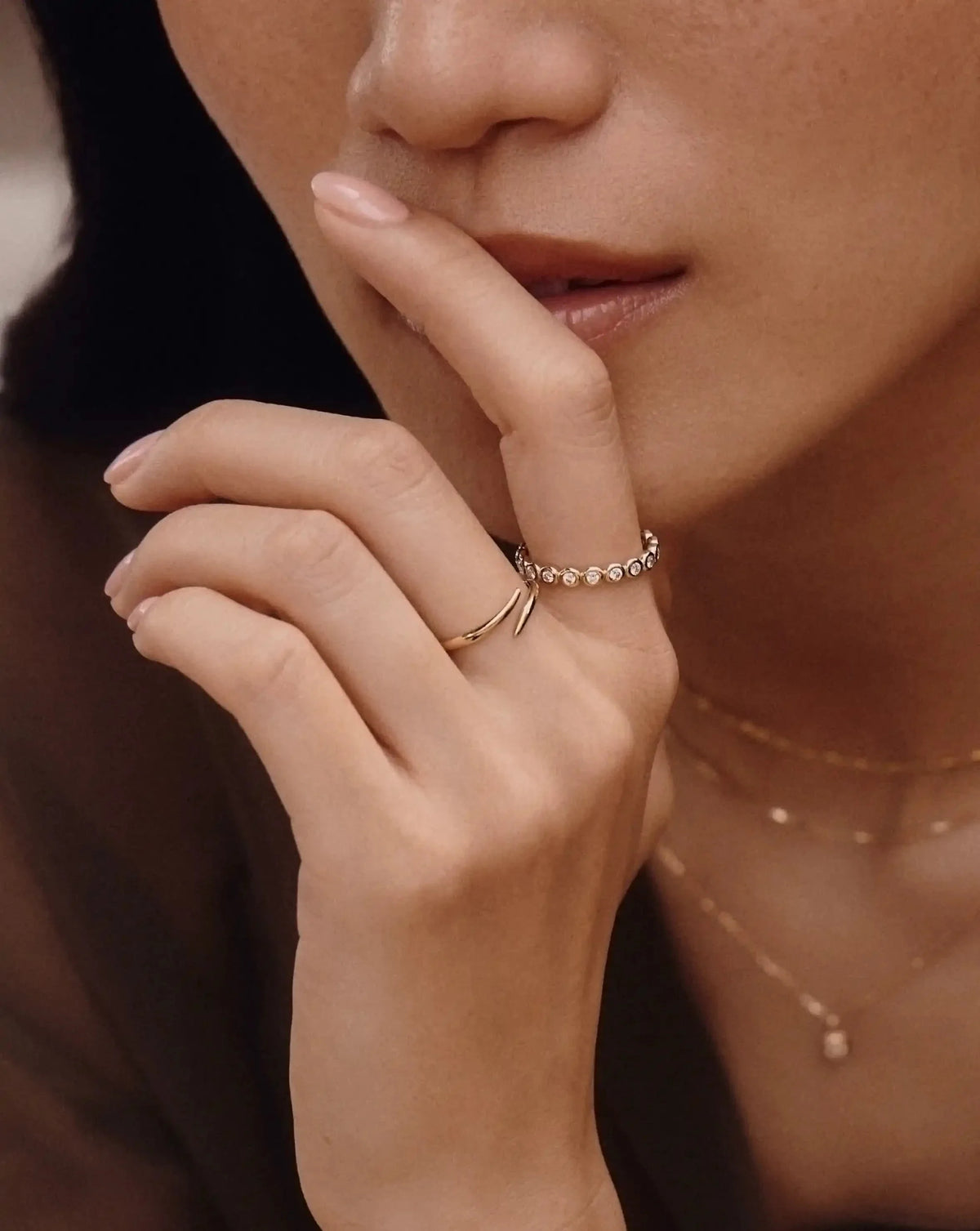 Solid Gold Open Claw Ring | 9ct Solid Yellow Gold