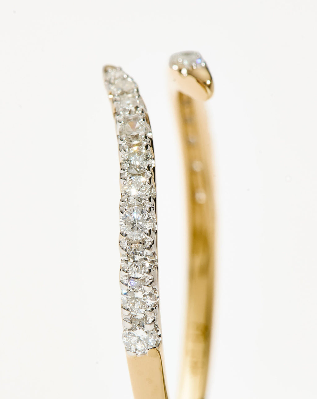 Solid Gold Open Claw Ring | 9ct Solid Yellow Gold/Diamond