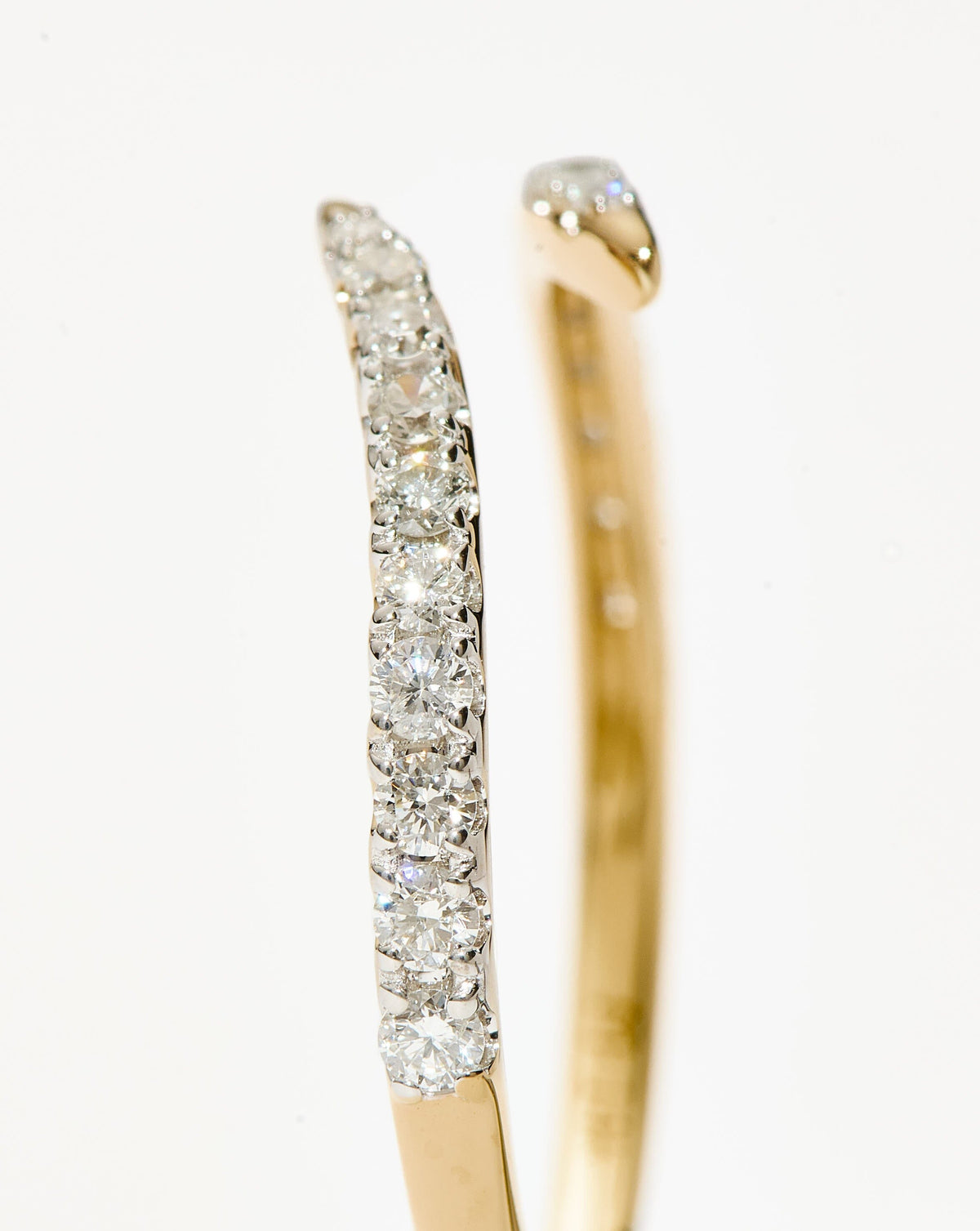 Solid Gold Open Claw Ring | 9ct Solid Yellow Gold/Diamond