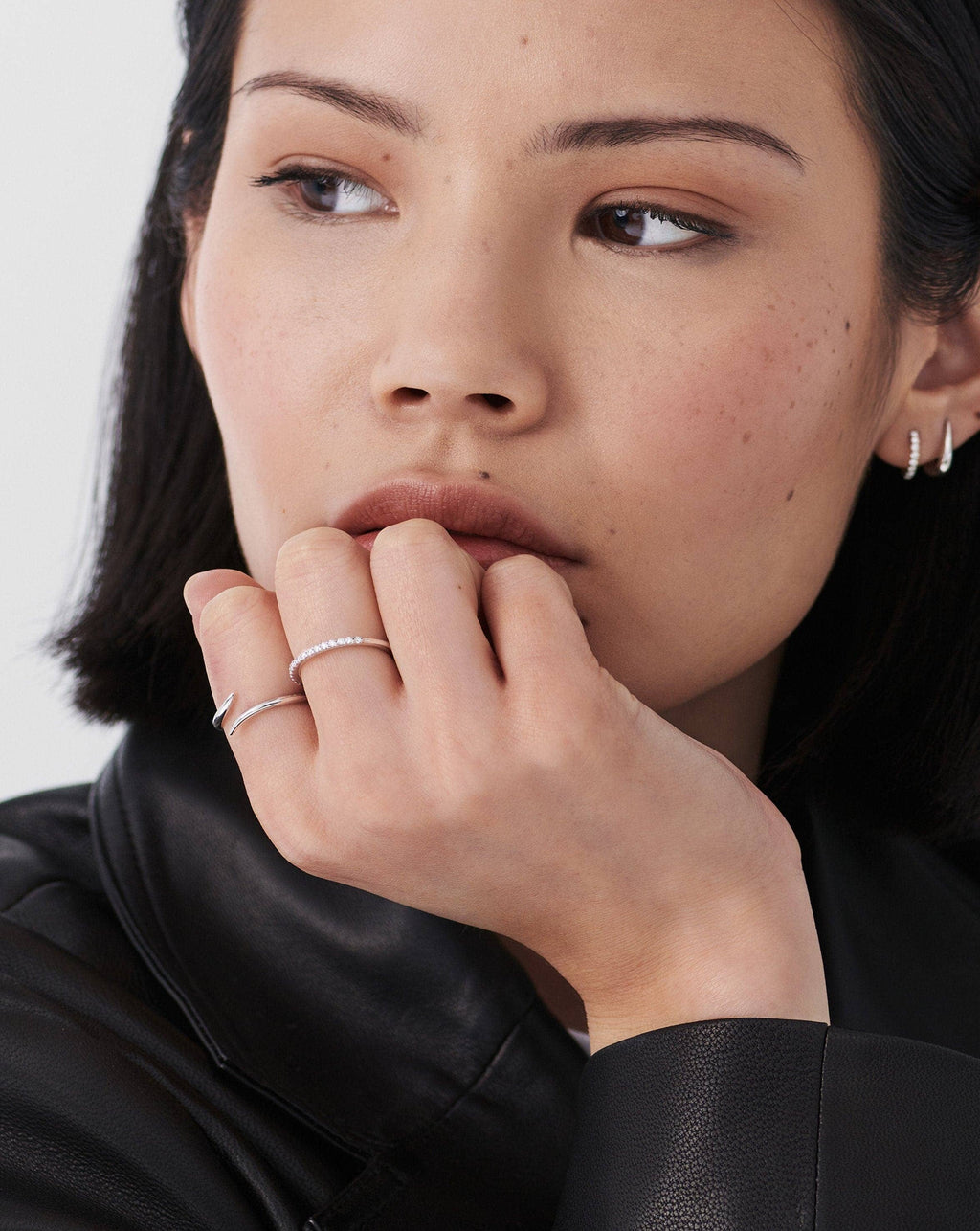 Solid Gold Open Claw Ring | 9ct Solid White Gold