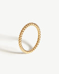 Solid Gold Rope Ring | 9ct Solid Yellow Gold