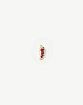Solid Gold Ruby Chilli Single Stud Earring | 9ct Solid Gold/Ruby