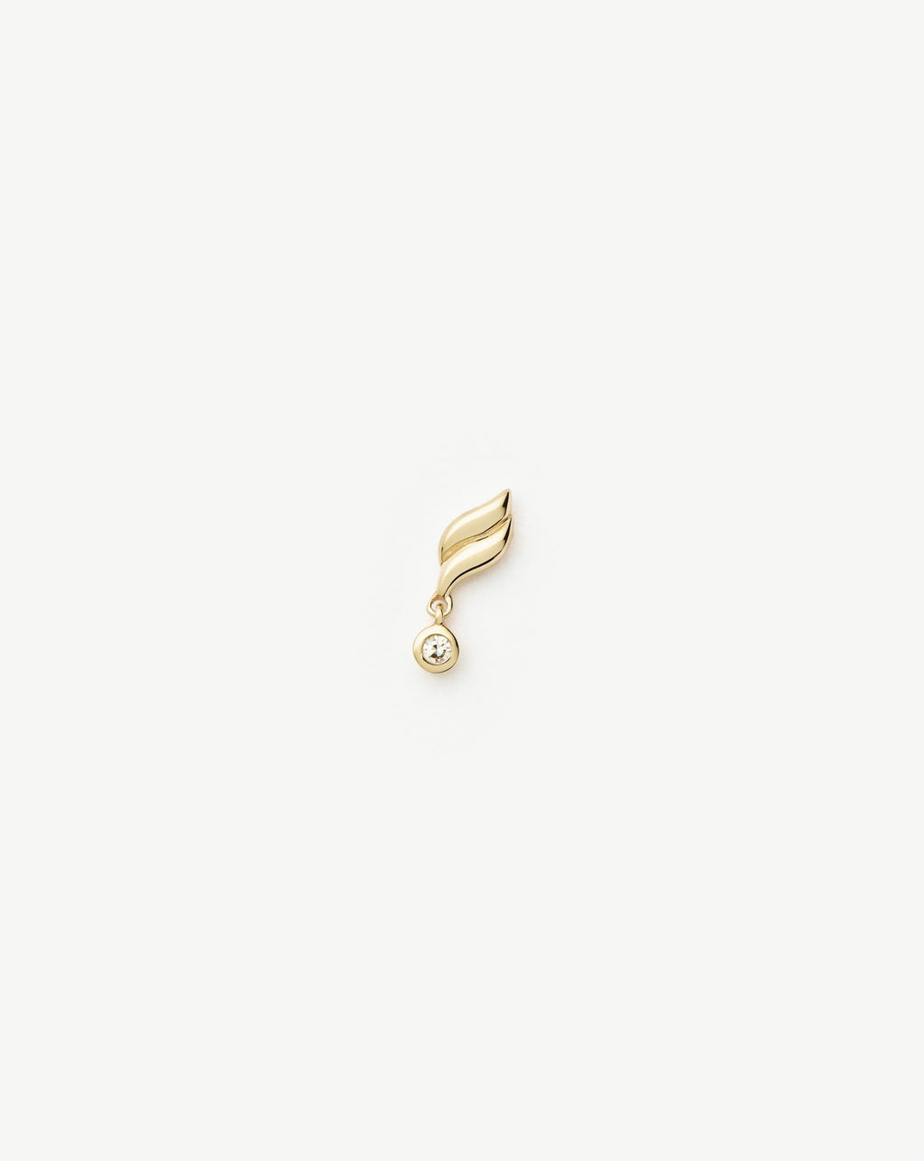 Solid Gold Savi Single Stud Earring | 9ct Solid Yellow Gold/Diamond