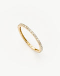 Solid Gold Slim Eternity Ring | 9ct Solid Yellow Gold/Diamond
