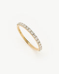 Solid Gold Slim Half Eternity Ring | 9ct Solid Yellow Gold/Diamond