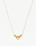 Harris Reed In Good Hands Mini Beaded Gemstone Necklace | 18ct Gold Plated/Rainbow Moonstone