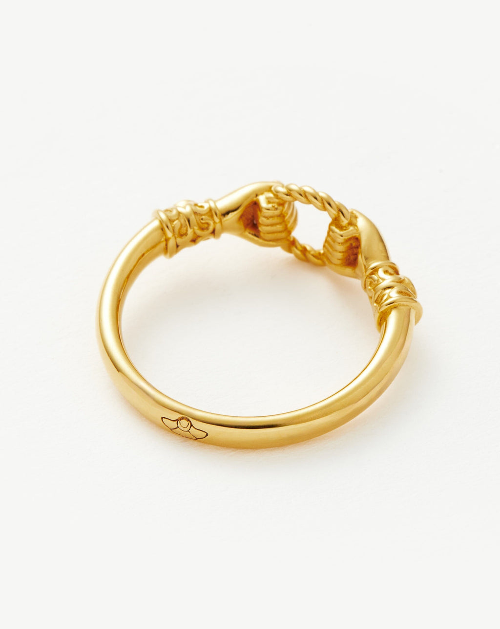 Harris Reed In Good Hands Stacking Ring | 18ct Gold Plated/Cubic Zirconia & Black Onyx