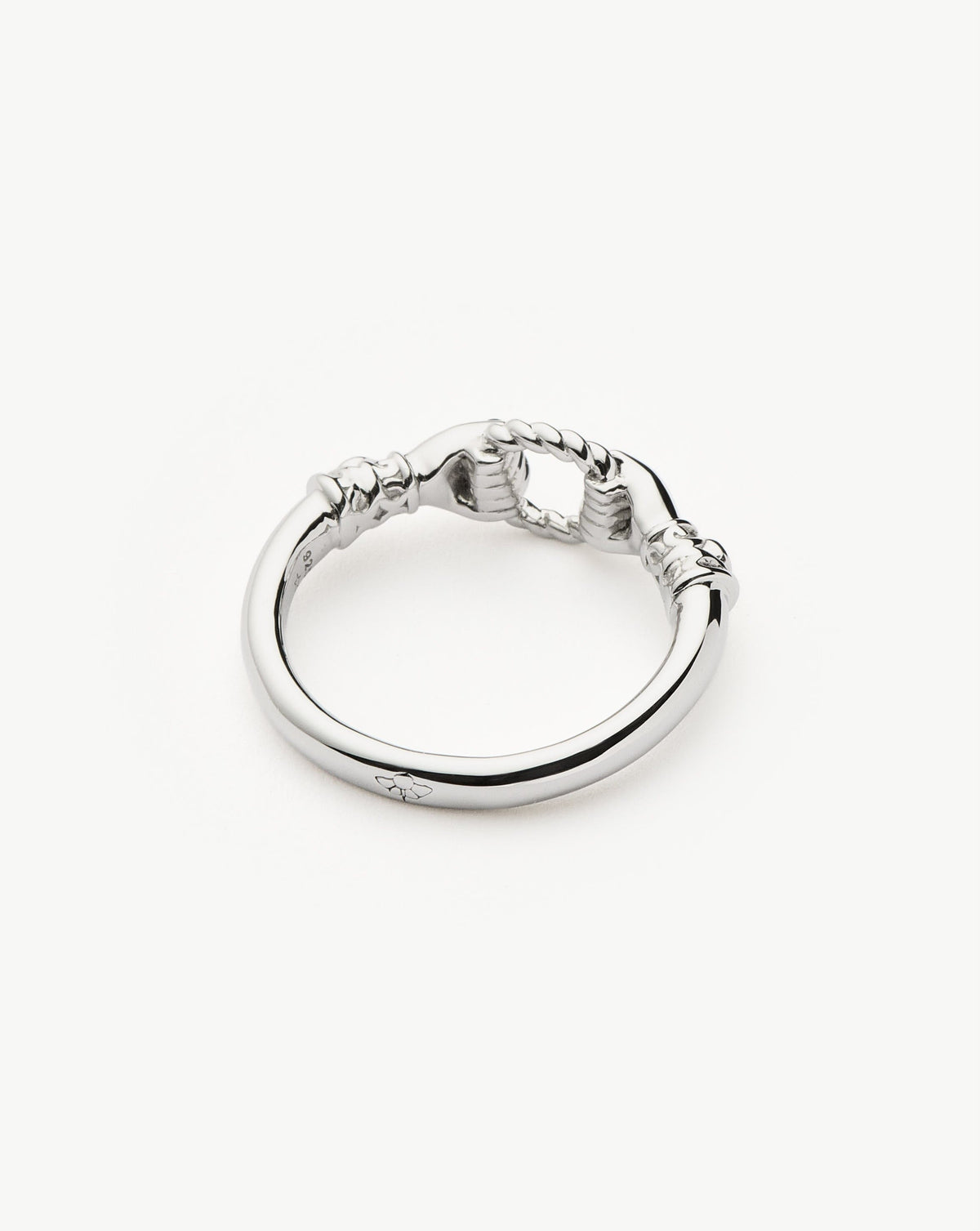 Harris Reed In Good Hands Stacking Ring | Silver Plated/Cubic Zirconia & Black Onyx
