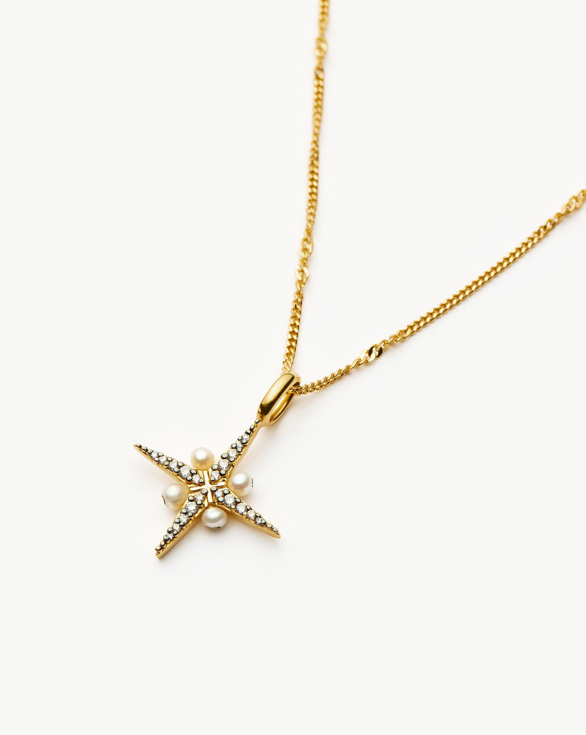 Harris Reed North Star Pearl Necklace | Gold/Pearl