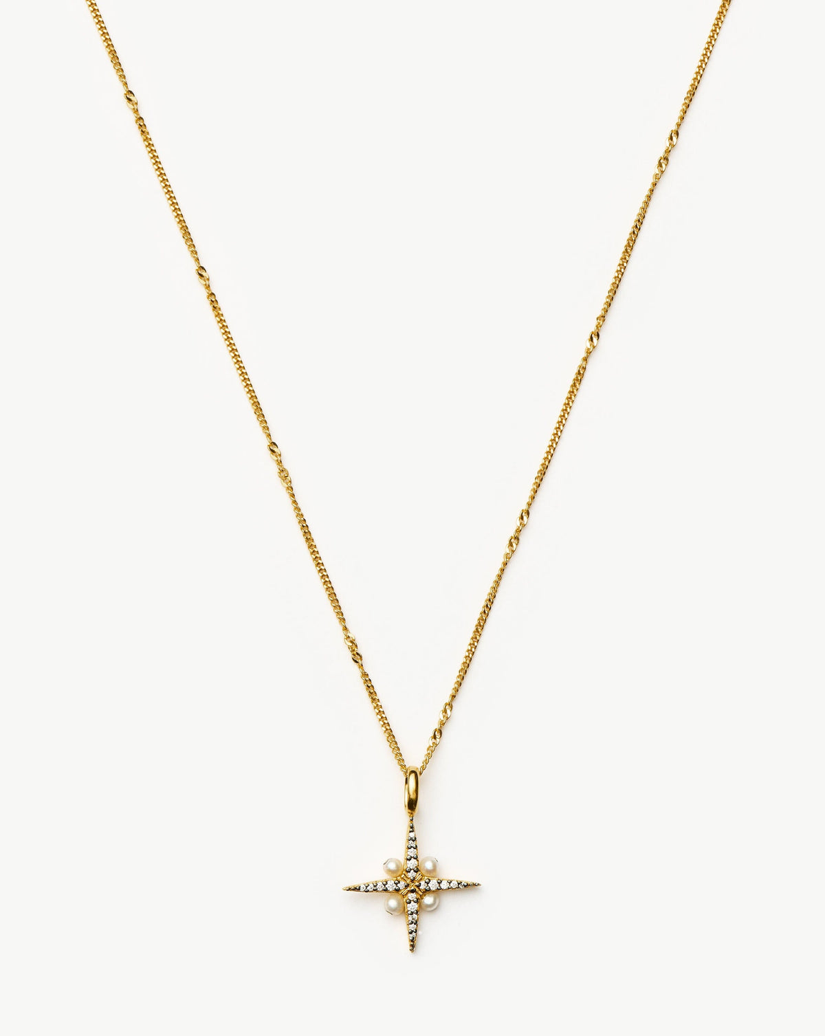 Harris Reed North Star Pearl Necklace | Gold/Pearl