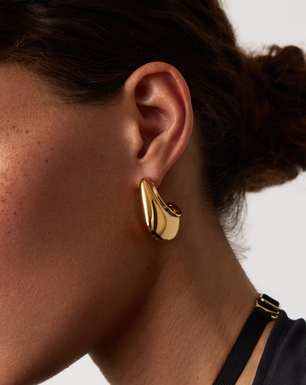 Hera Dome Large Hoop Earrings | 18ct Gold Plated